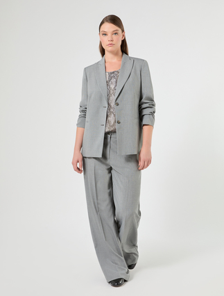 Camicia in georgette stampata - GRIGIO MEDIO - Marina Rinaldi - 2