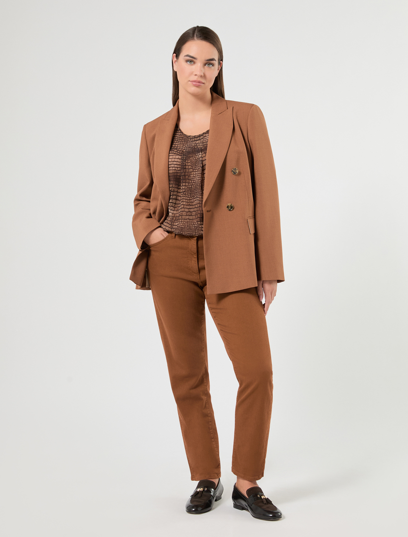 Camicia in georgette stampata - CUOIO - Marina Rinaldi - 2