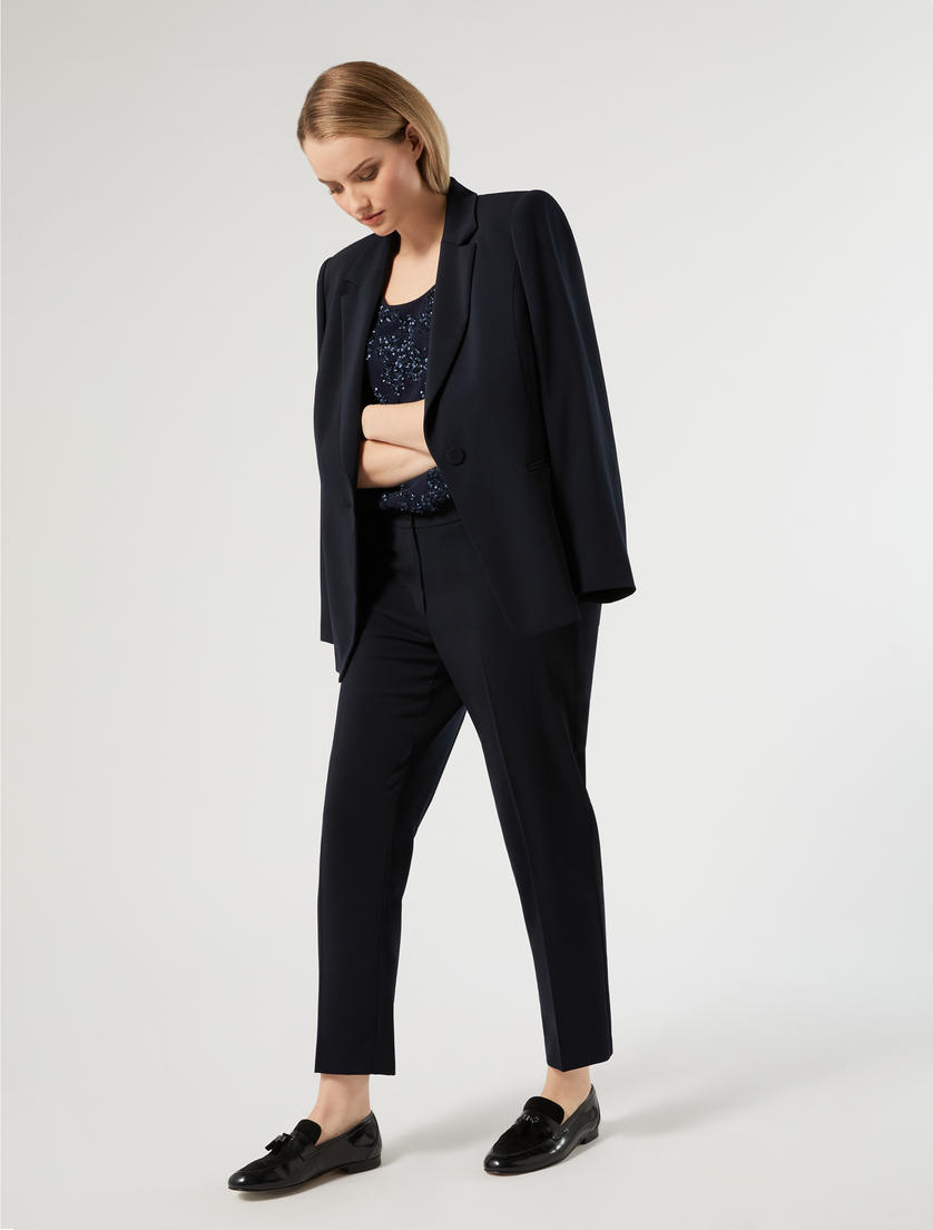 Slim-fit stretch cady trousers - Marina Rinaldi