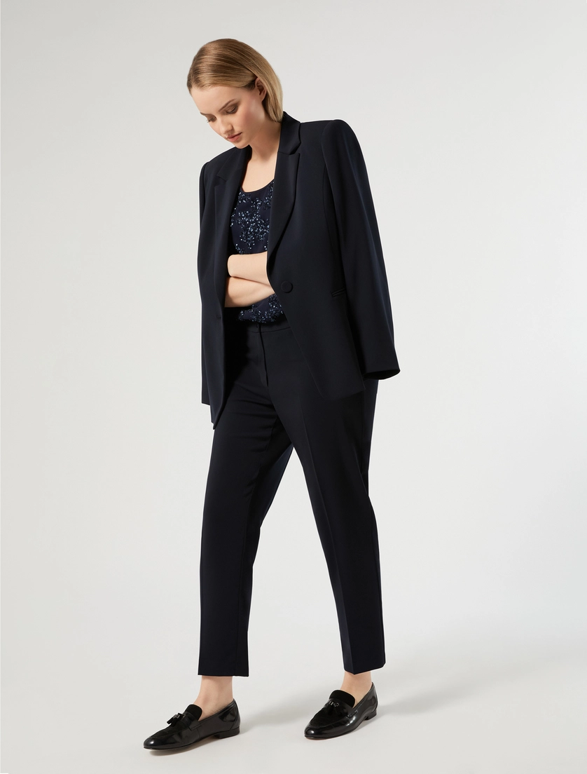 Slim-fit stretch cady trousers - Marina Rinaldi