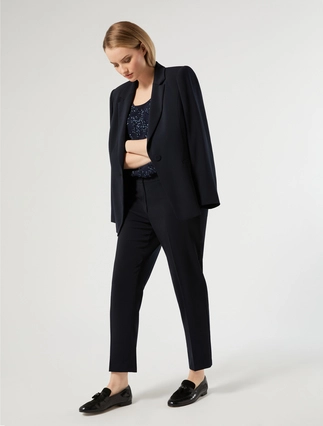 Slim-fit stretch cady trousers - Marina Rinaldi