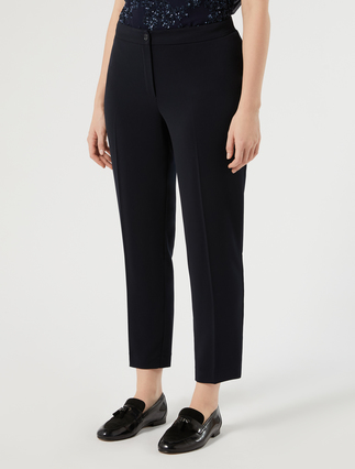 Slim-fit stretch cady trousers - ULTRAMARINE - Marina Rinaldi - 3
