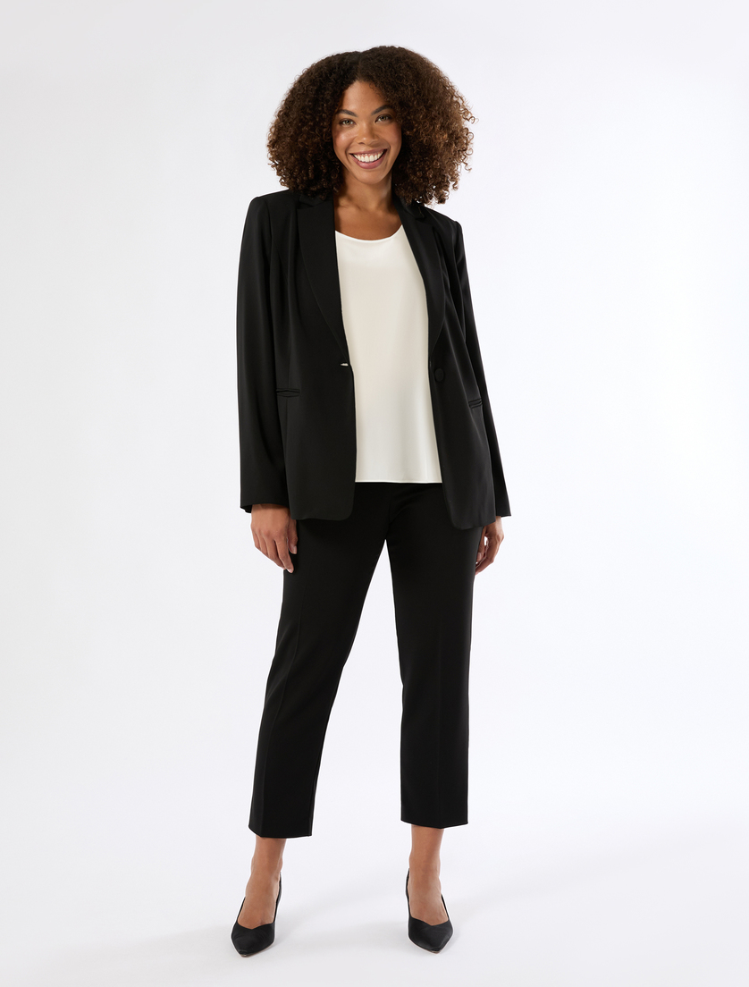 Slim-fit stretch cady trousers - Marina Rinaldi