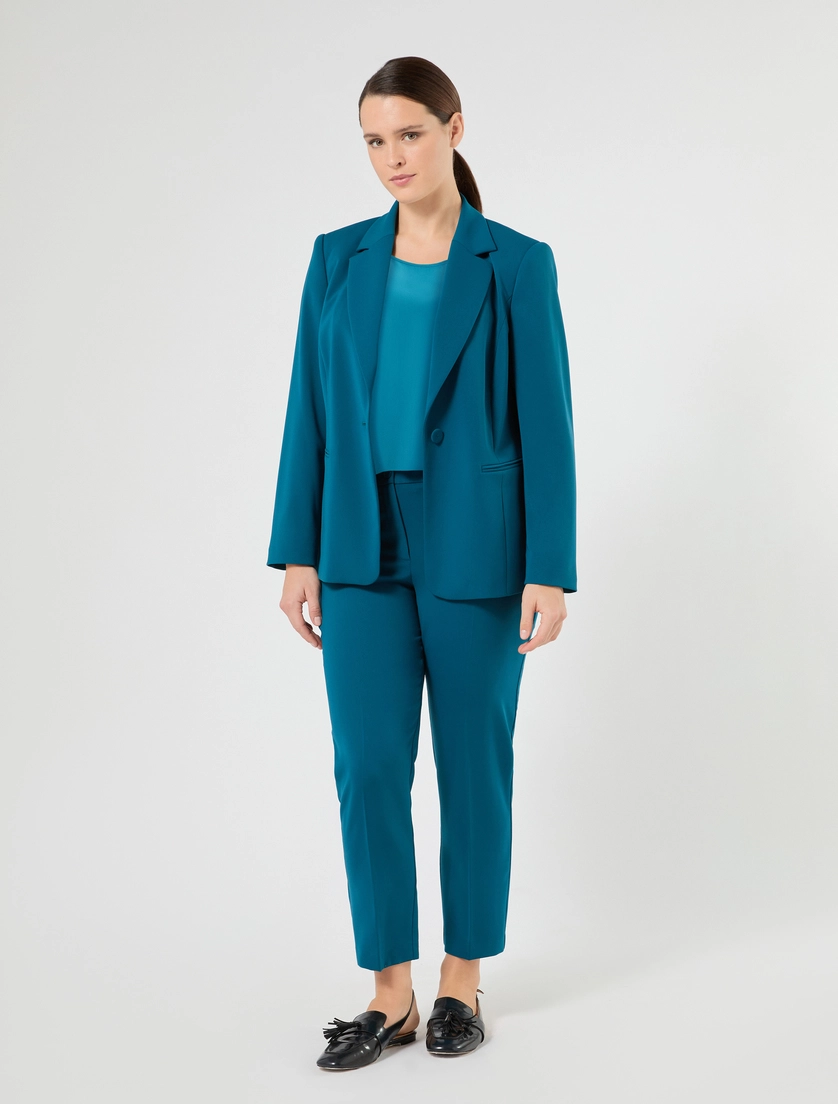 Slim-fit stretch cady trousers - Marina Rinaldi