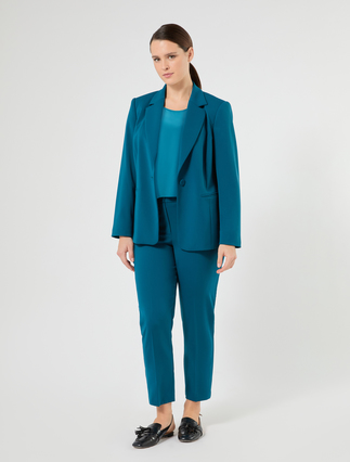 Slim-fit stretch cady trousers - Marina Rinaldi