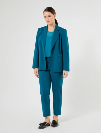 Slim-fit stretch cady trousers - Marina Rinaldi