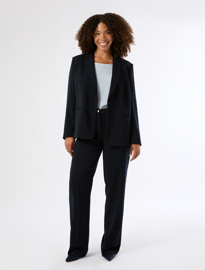 Regular-fit stretch cady trousers - Marina Rinaldi