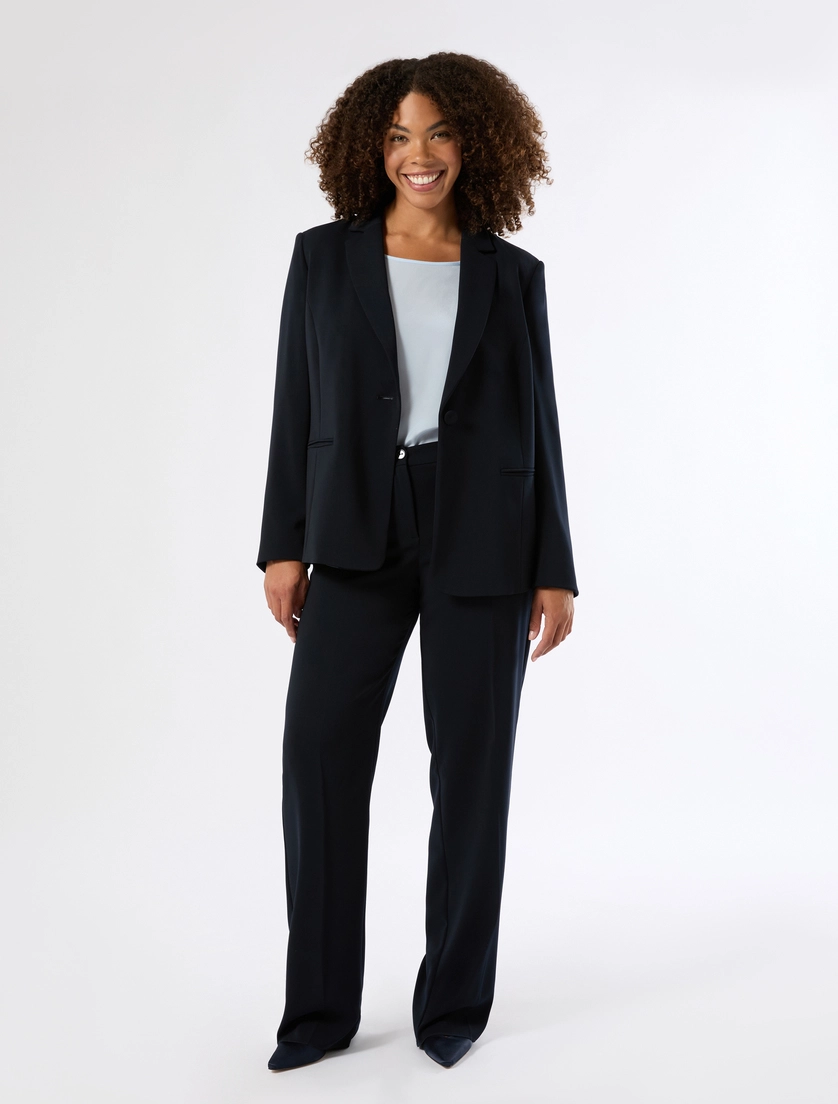Regular-fit stretch cady trousers - Marina Rinaldi