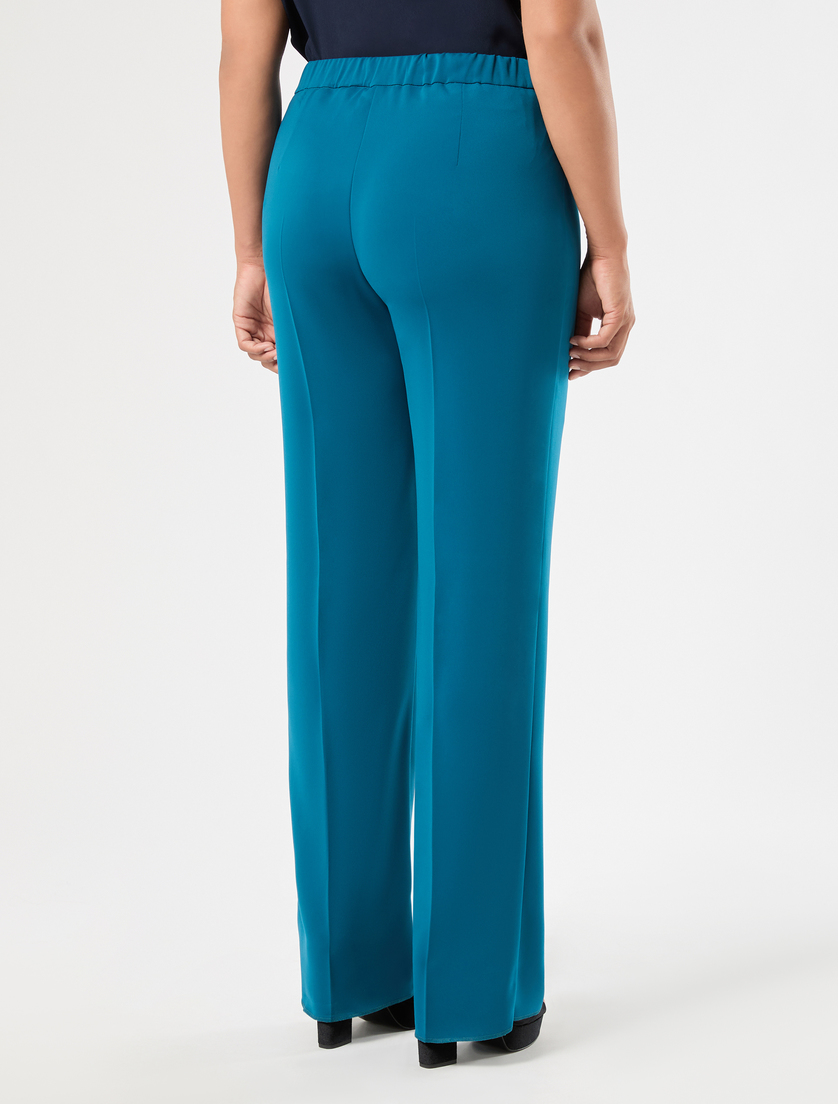 Pantaloni regular in cady stretch - PETROLIO - Marina Rinaldi - 4