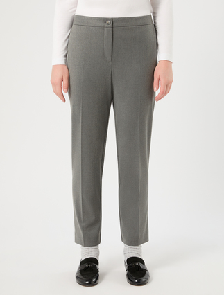 Pantaloni slim in twill - GRIGIO MEDIO - Marina Rinaldi - 3