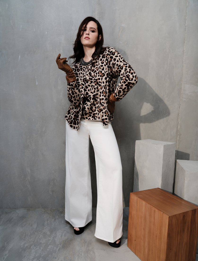 Pantaloni wide leg in cotone - Marina Rinaldi