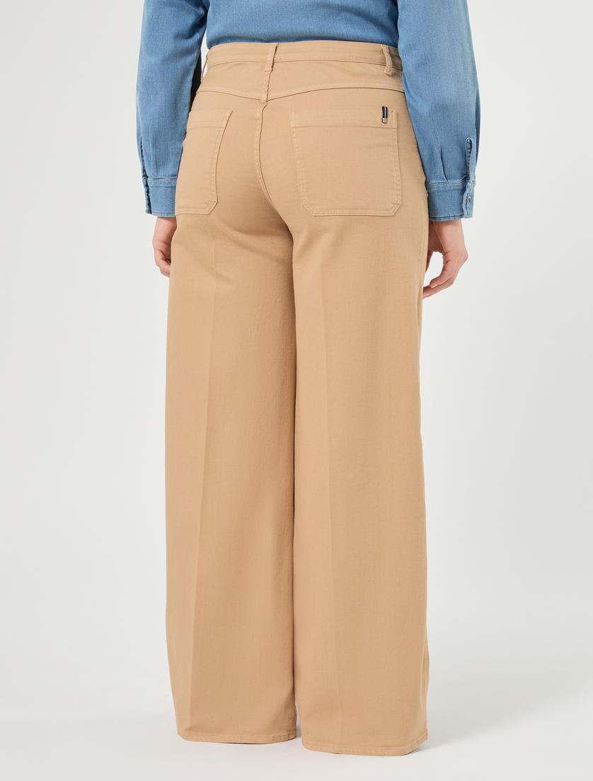 Pantaloni wide leg in cotone - CIPRIA - Marina Rinaldi - 4