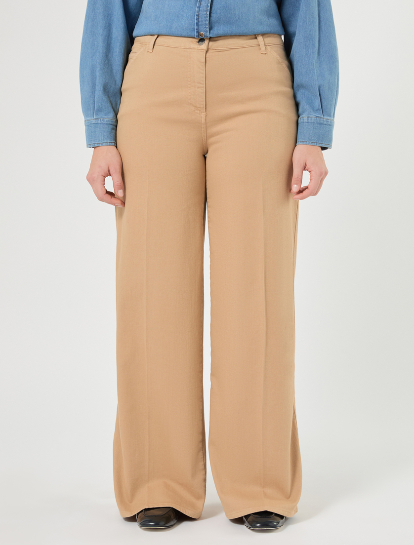 Pantaloni wide leg in cotone - CIPRIA - Marina Rinaldi - 3