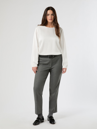 Pantaloni slim in twill - Marina Rinaldi