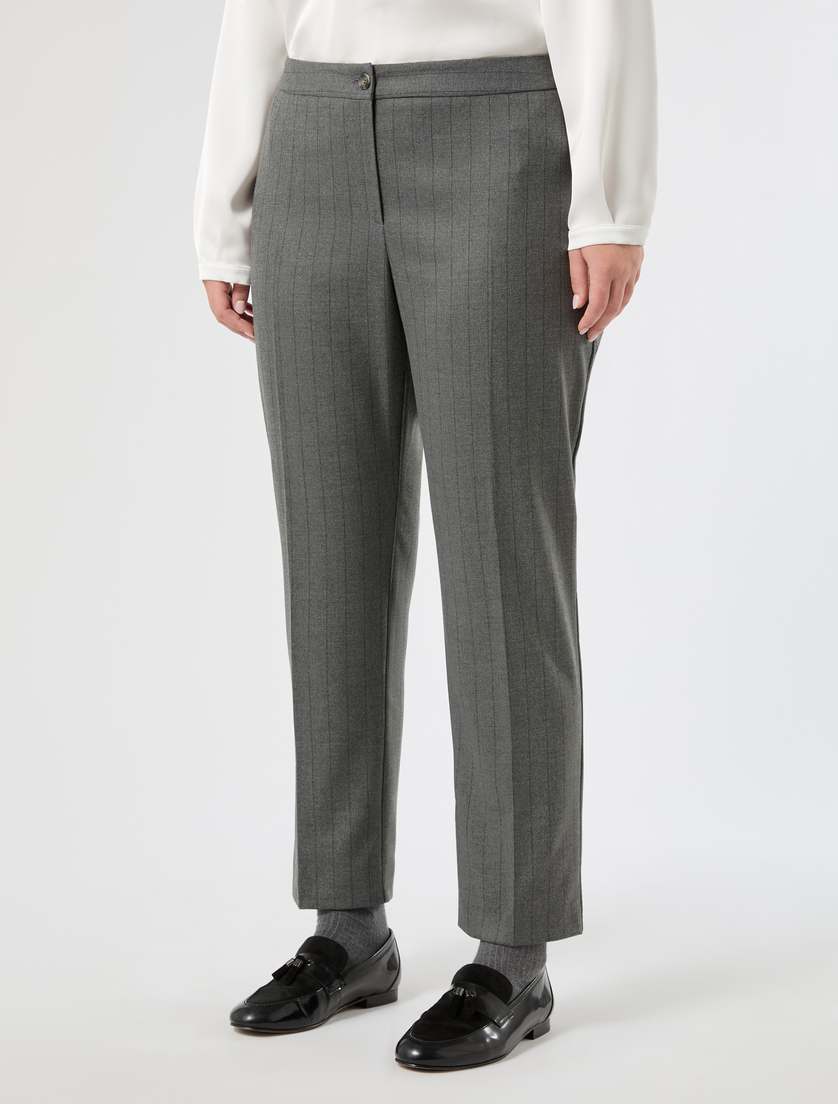 Pantaloni slim in twill - GRIGIO MEDIO - Marina Rinaldi - 3