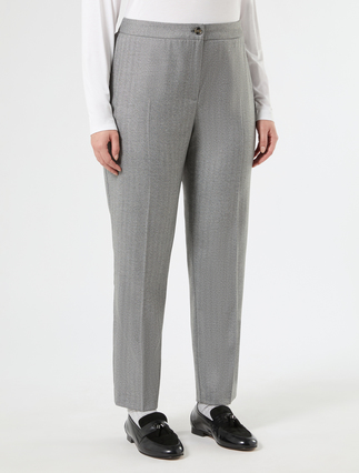 Pantaloni slim in twill - GRIGIO CHIARO - Marina Rinaldi - 3