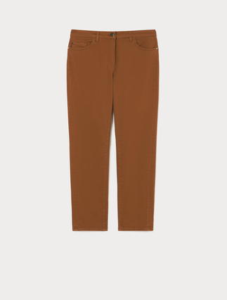 Pantalon slim en coton - BRUN - Marina Rinaldi - 1