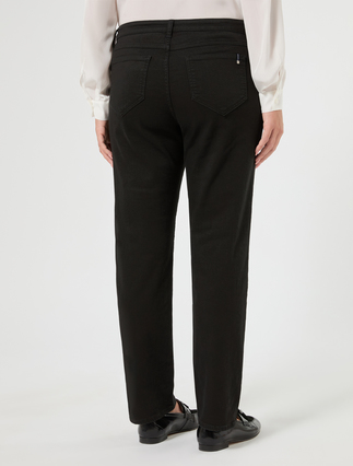 Pantalon slim en coton - NOIR - Marina Rinaldi - 4