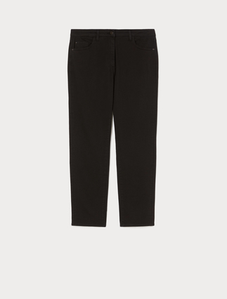 Pantalon slim en coton - NOIR - Marina Rinaldi - 1