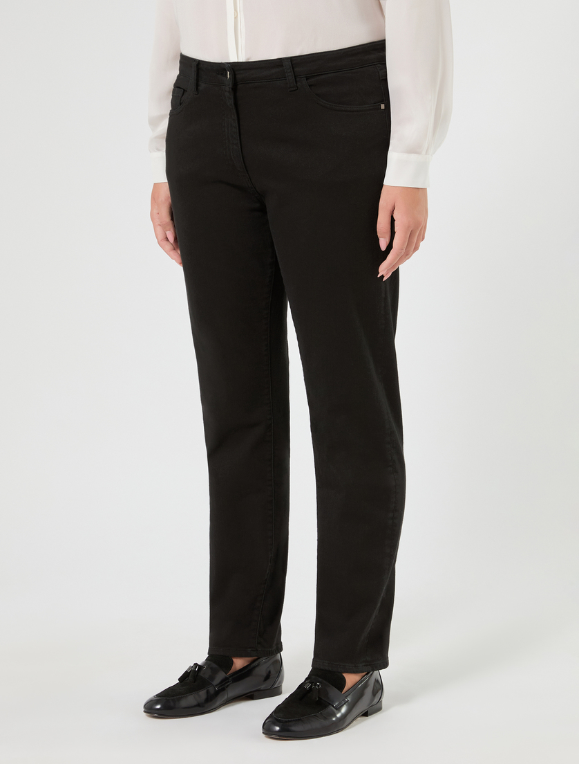 Pantalon slim en coton - NOIR - Marina Rinaldi - 3