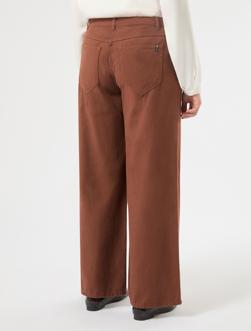 Pantaloni wide leg in cotone - TERRA - Marina Rinaldi - 4
