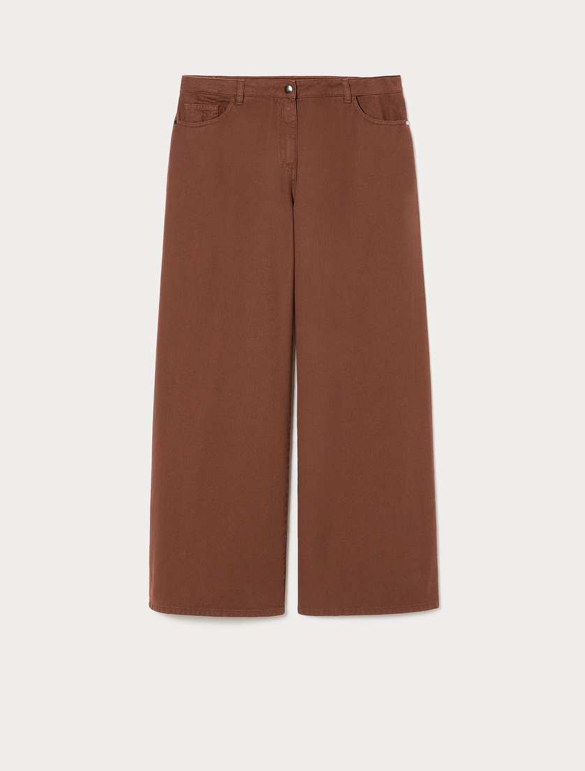Pantaloni wide leg in cotone - TERRA - Marina Rinaldi