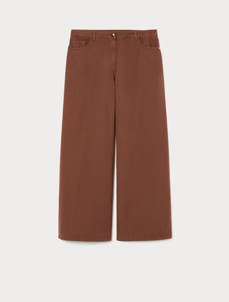 Pantaloni wide leg in cotone - Marina Rinaldi