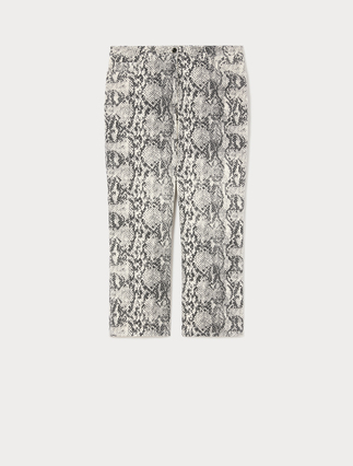 Flared cotton bull denim trousers - Marina Rinaldi