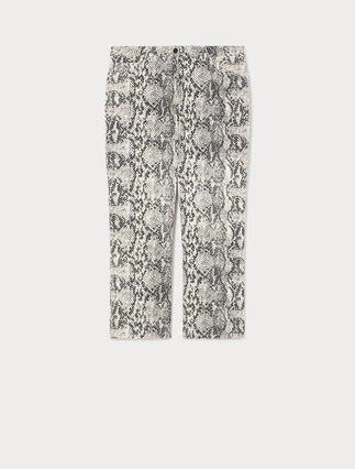 Flared cotton bull denim trousers - Marina Rinaldi