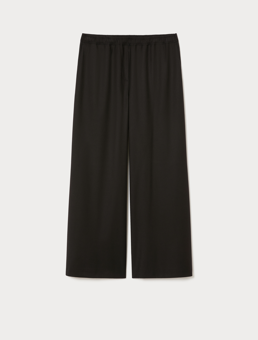 Pantaloni a palazzo in twill - NERO - Marina Rinaldi
