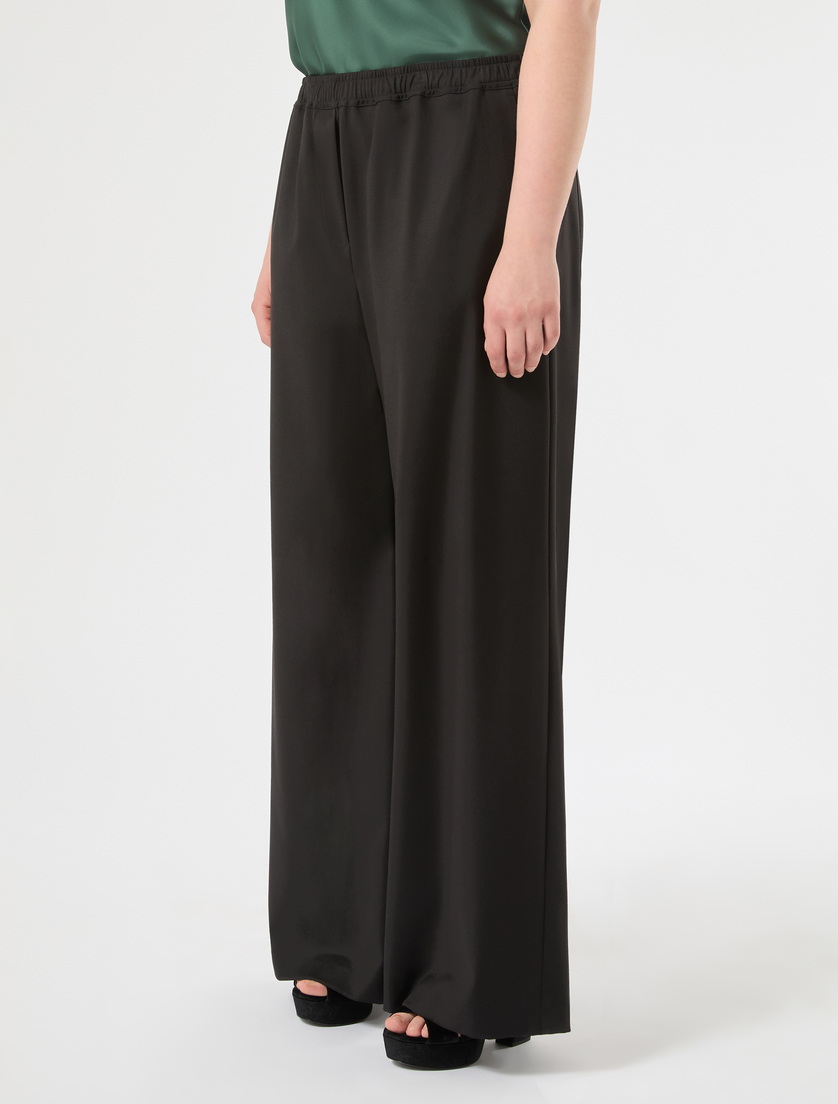 Pantaloni a palazzo in twill - NERO - Marina Rinaldi - 3