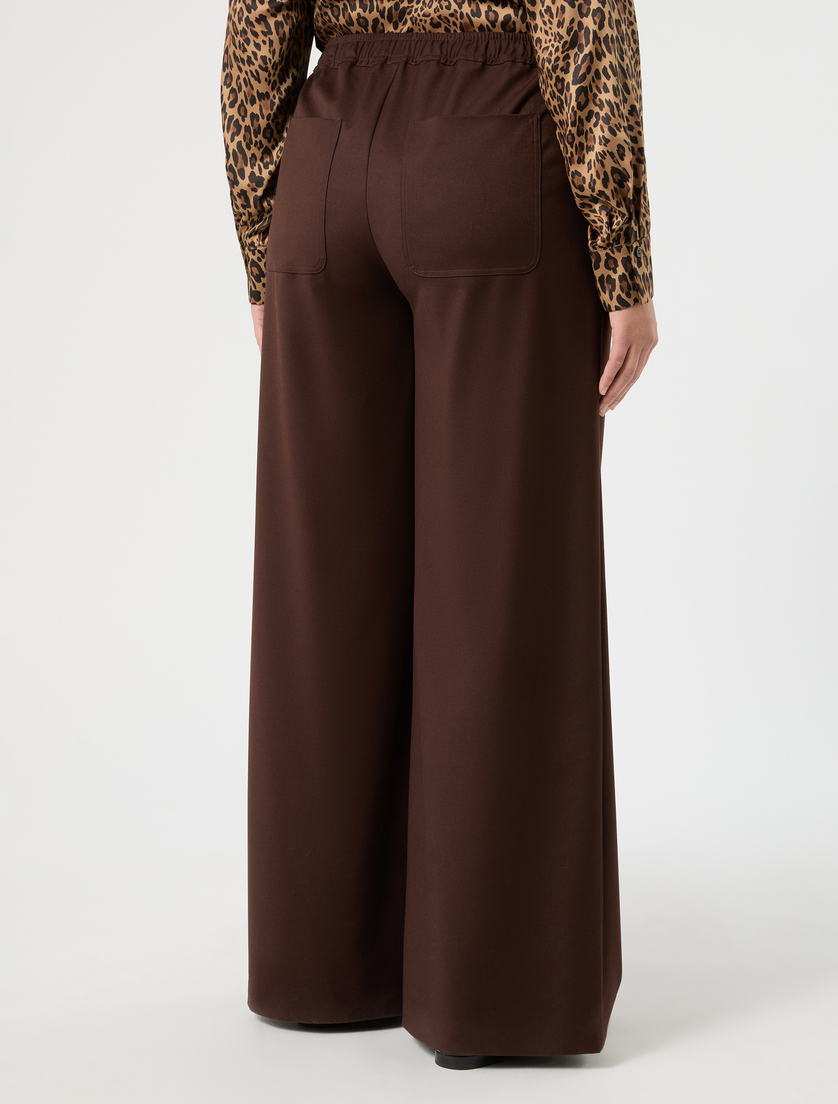 Twill palazzo trousers - COCOA - Marina Rinaldi - 4