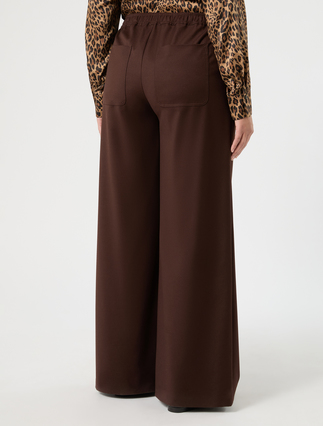 Twill palazzo trousers - COCOA - Marina Rinaldi - 4