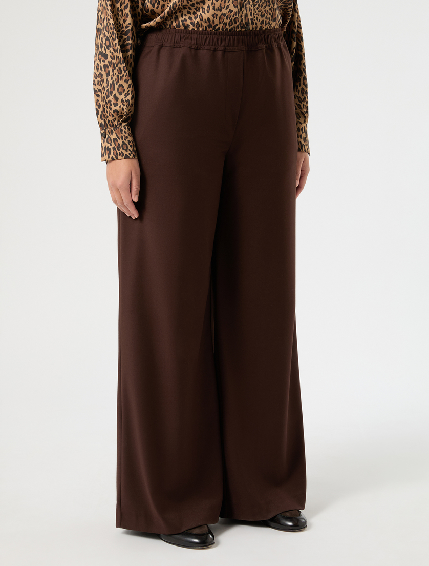 Twill palazzo trousers - COCOA - Marina Rinaldi - 3