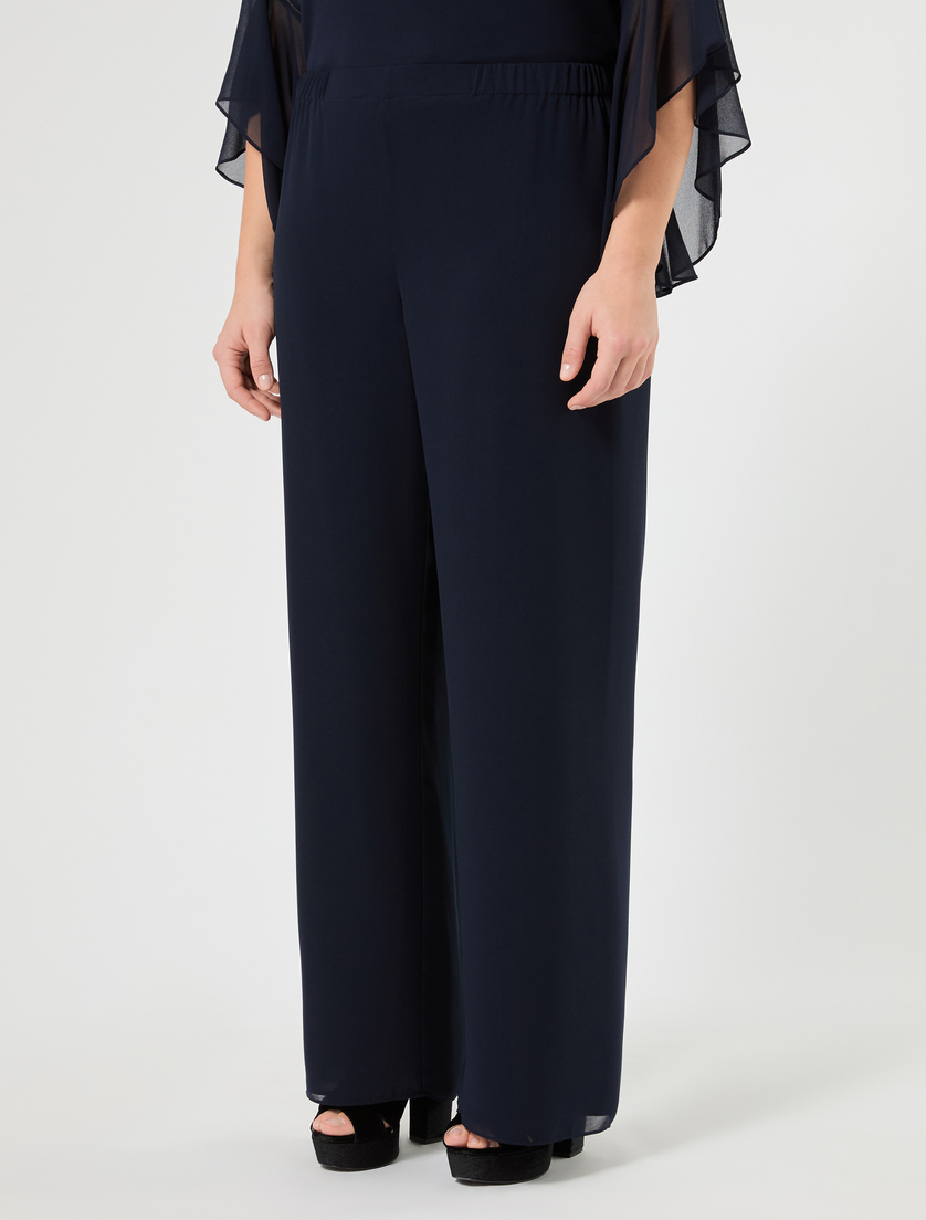 Georgette trousers - MIDNIGHTBLUE - Marina Rinaldi - 3