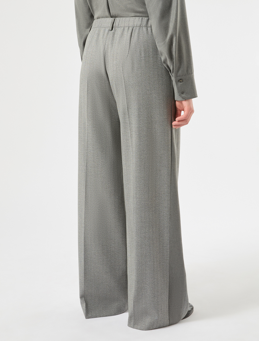 Pantaloni a palazzo in twill - GRIGIO CHIARO - Marina Rinaldi - 4