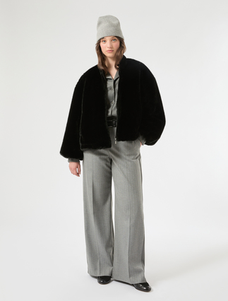 Pantaloni a palazzo in twill - GRIGIO CHIARO - Marina Rinaldi - 2
