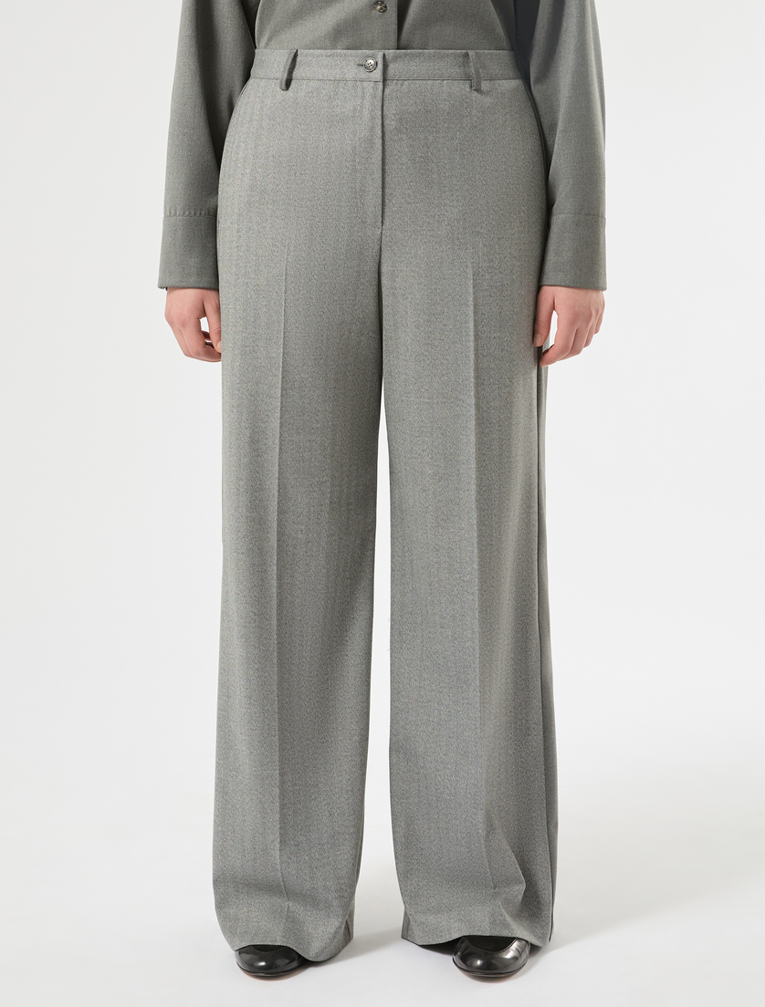 Pantaloni a palazzo in twill - GRIGIO CHIARO - Marina Rinaldi - 3