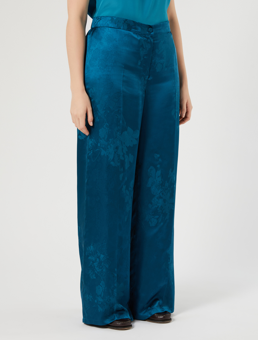 Jacquard palazzo trousers - OIL - Marina Rinaldi - 3