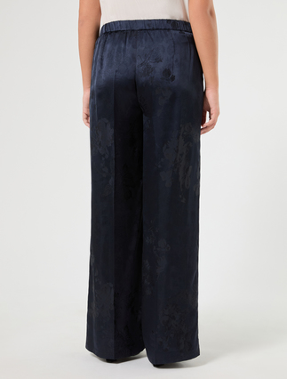 Jacquard palazzo trousers - MIDNIGHTBLUE - Marina Rinaldi - 4