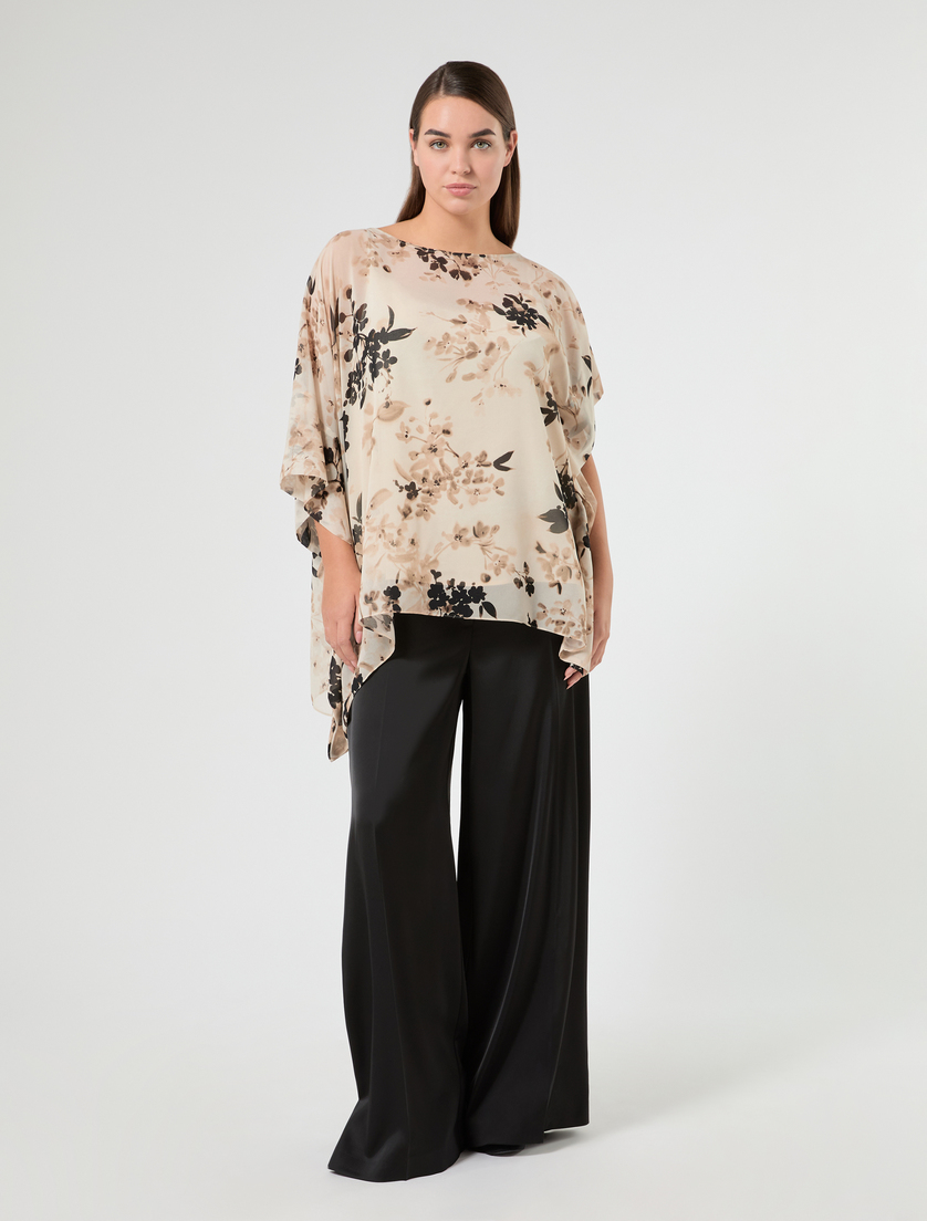 Satin wide-leg trousers - Marina Rinaldi
