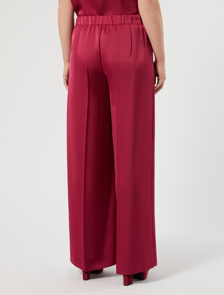 Satin wide-leg trousers - FUCHSIA - Marina Rinaldi - 4