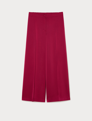 Satin wide-leg trousers - Marina Rinaldi