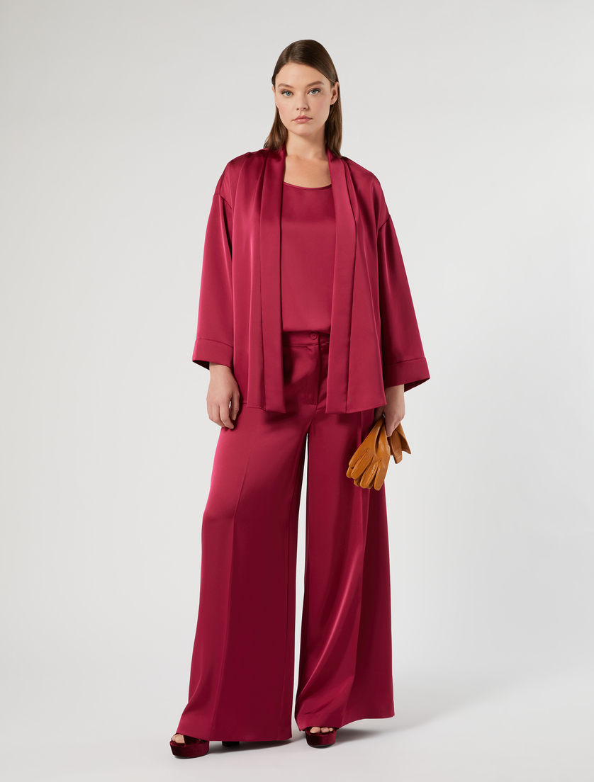 Satin wide-leg trousers - Marina Rinaldi