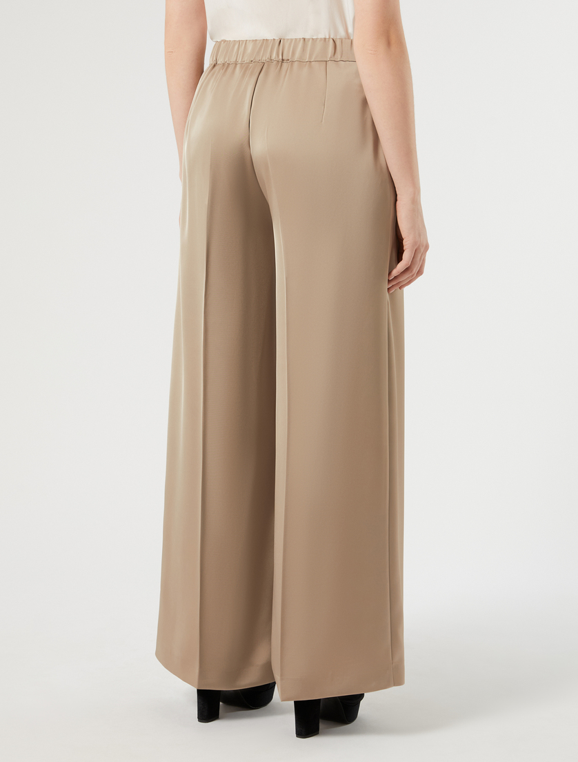 Satin wide-leg trousers - TURTLEDOVE - Marina Rinaldi - 4
