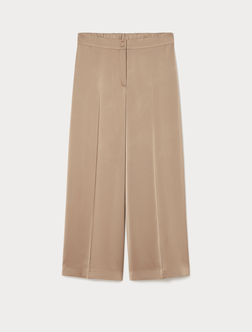 Satin wide-leg trousers - TURTLEDOVE - Marina Rinaldi