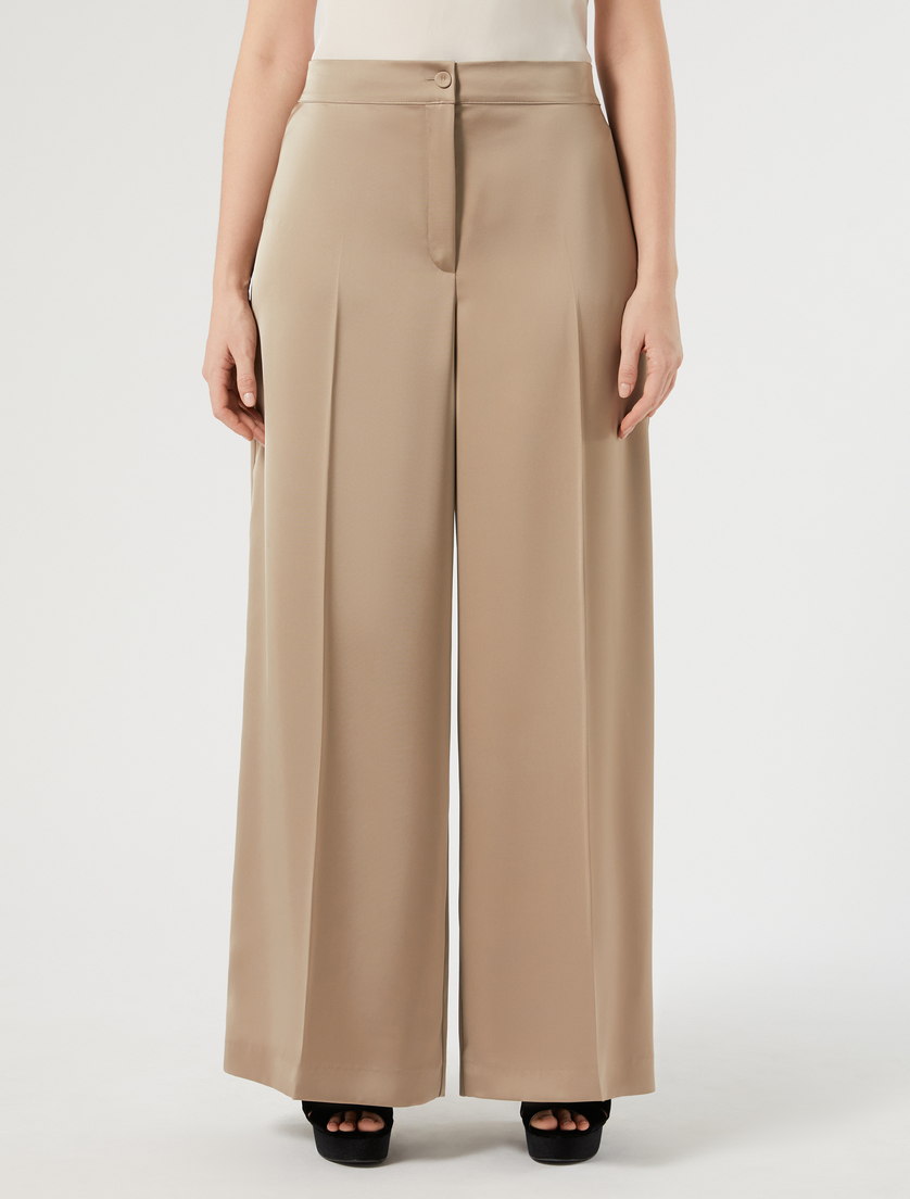 Satin wide-leg trousers - TURTLEDOVE - Marina Rinaldi - 3