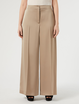 Satin wide-leg trousers - TURTLEDOVE
