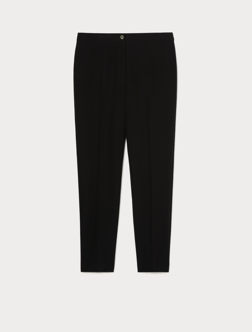 Pantaloni slim in tessuto diagonale - NERO - Marina Rinaldi
