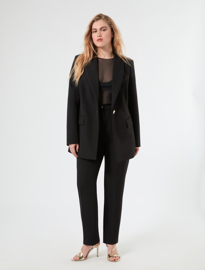 Pantaloni slim in tessuto diagonale - Marina Rinaldi
